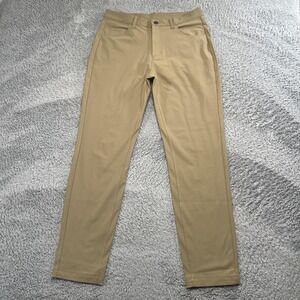 Fabletics The Don 5-Pocket Pants Mens 31x30 Beige Slim Twill Travel Athleisure